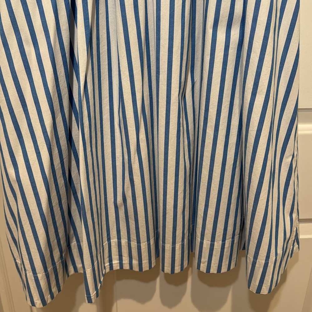 Boden Blue and White Striped Button-Up Dress - Picture 9 of 9